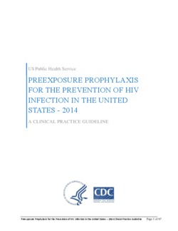 CDC PrEP Guidelines 2014