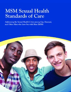 MSM Sexual Health Standards of Care