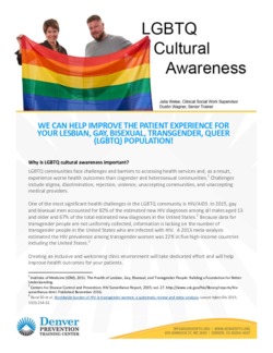 DPTC LGBT Cultural Awareness Info Brief