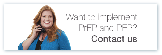 PrEP and PEP contact us button
